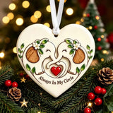 Always In My Circle - Elephant Heart Ceramic Ornament