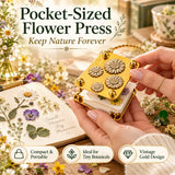 🌸 Mini Metal Flower Press – Pocket-Sized Botanical Press for Flowers & Leaves, Vintage Floral Craft Tool & Thoughtful Gift 🎁