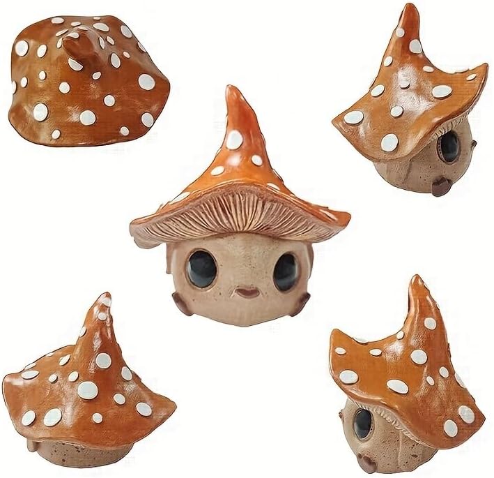 Whimsical Mushroom Garden Statue – Enchanted Outdoor Decor