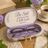 💜Be Still Hummingbird Quilted Glasses Case
