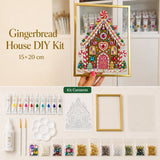 🎄 DIY Jeweled Christmas Tree Art Kit | Colorful Gems, Pearls, Paints & Gold-Tone Floating Display Frame 💎✨