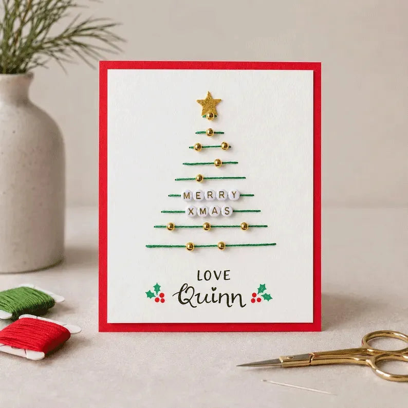 🎄6 Festive Designs ✨| Christmas Thread Art Card Kit – Create Beautiful Handmade Holiday Cards ✨