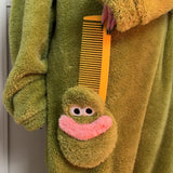 Funny Monster Hooded Fleece Robe 🐸💤