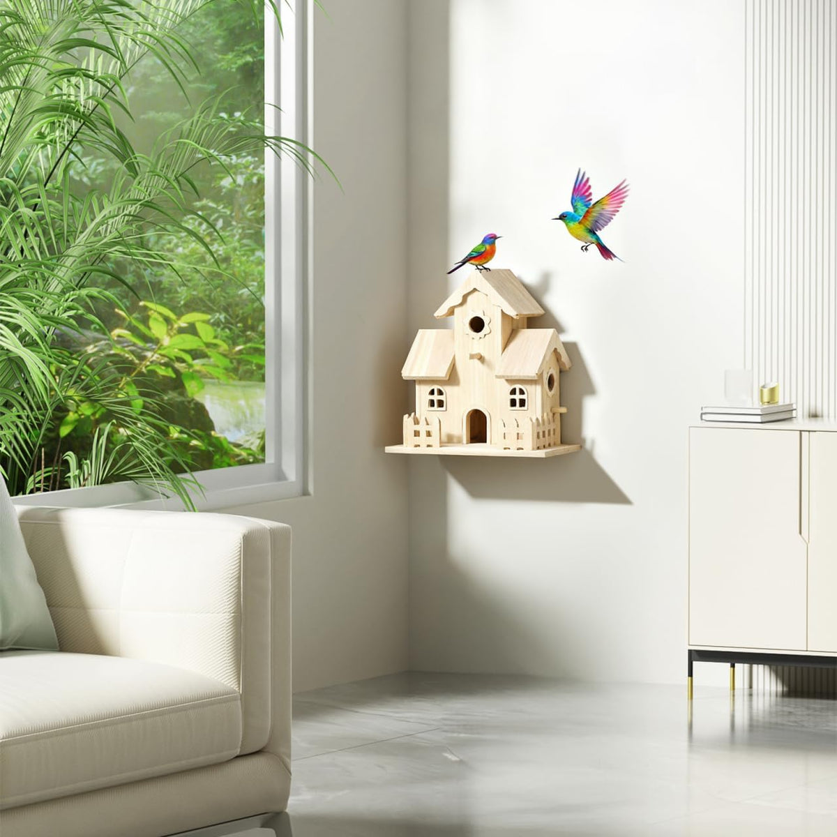 Wood Birdhouse Hanging Sleeping Nest