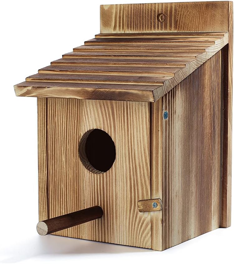 Wooden Bird House for Finch Bluebird Cardinals