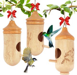 Wooden Bird House with Bow