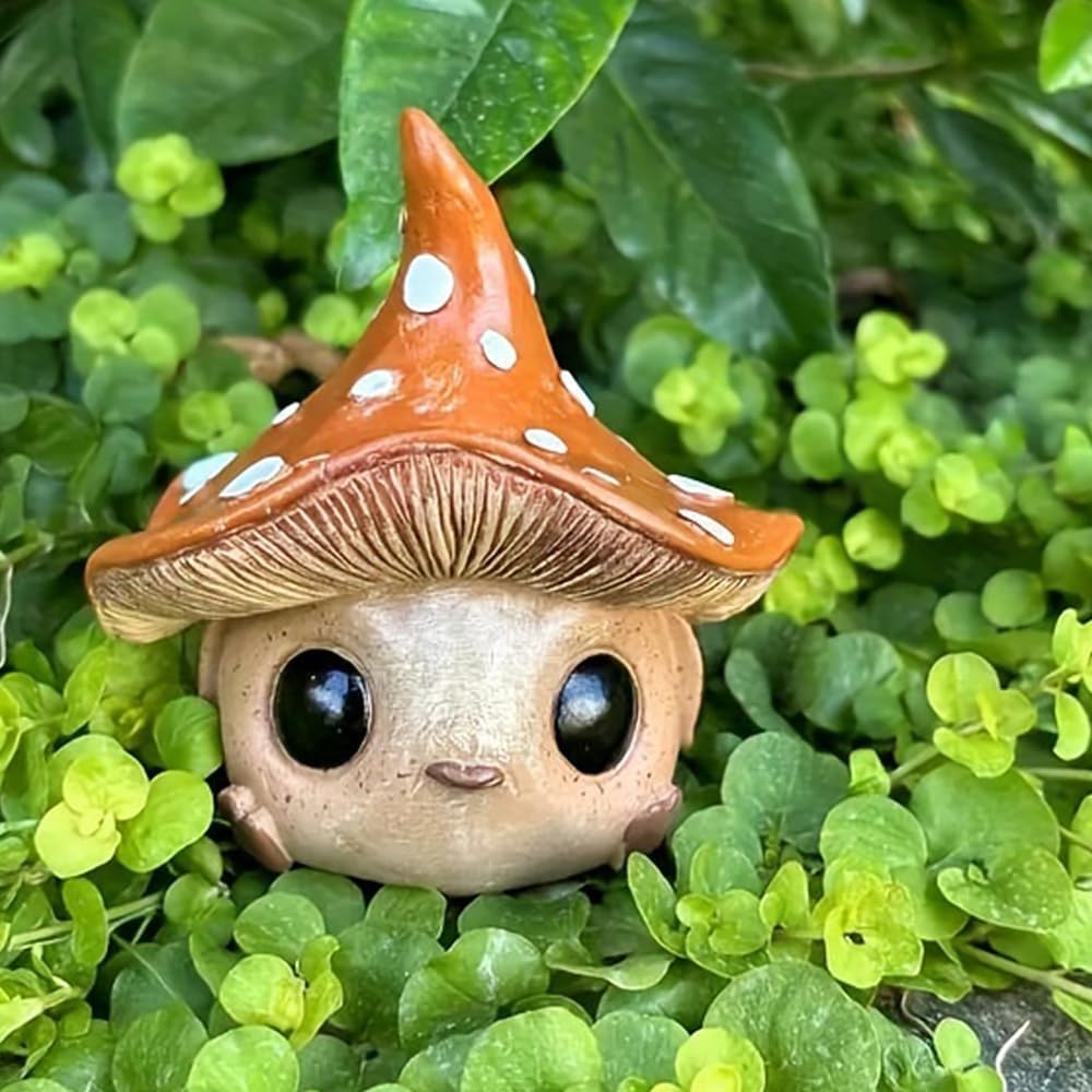 Whimsical Mushroom Garden Statue – Enchanted Outdoor Decor
