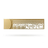 🐱📏Cute Hollow Cat 2-in-1 Brass Bookmark Ruler