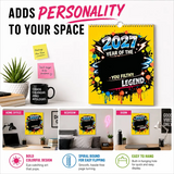 💥Early Bird Sale —🎁2027 Year of the  Wall Calendar – Bold Graffiti Humor Calendar📆🌟