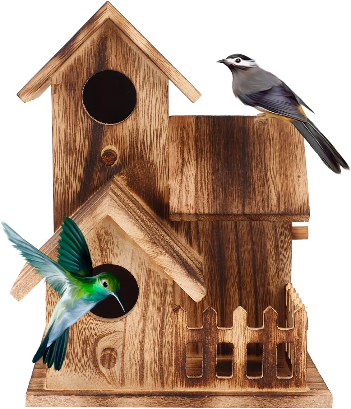 Handmade Wooden Bird House for Outside