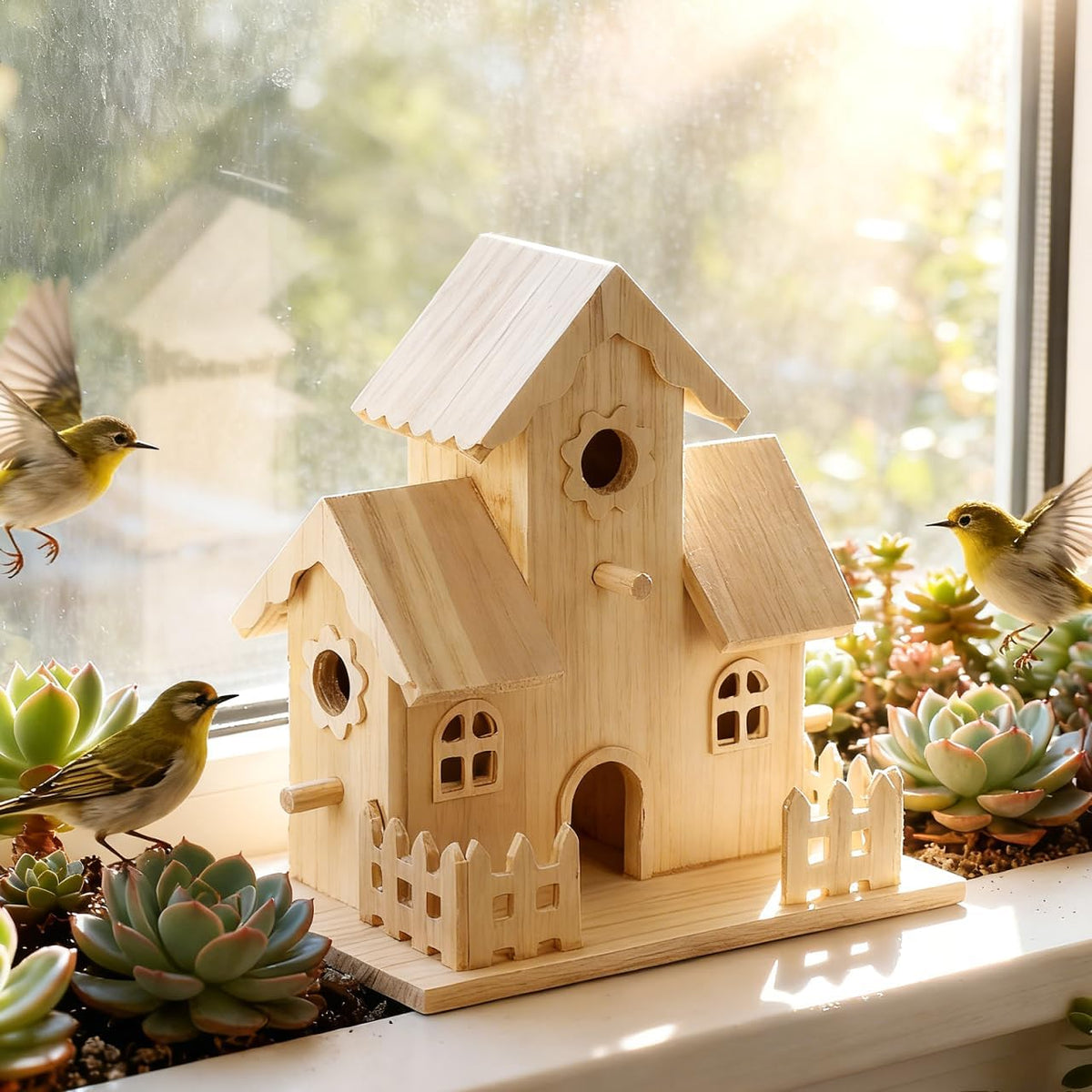 Wood Birdhouse Hanging Sleeping Nest