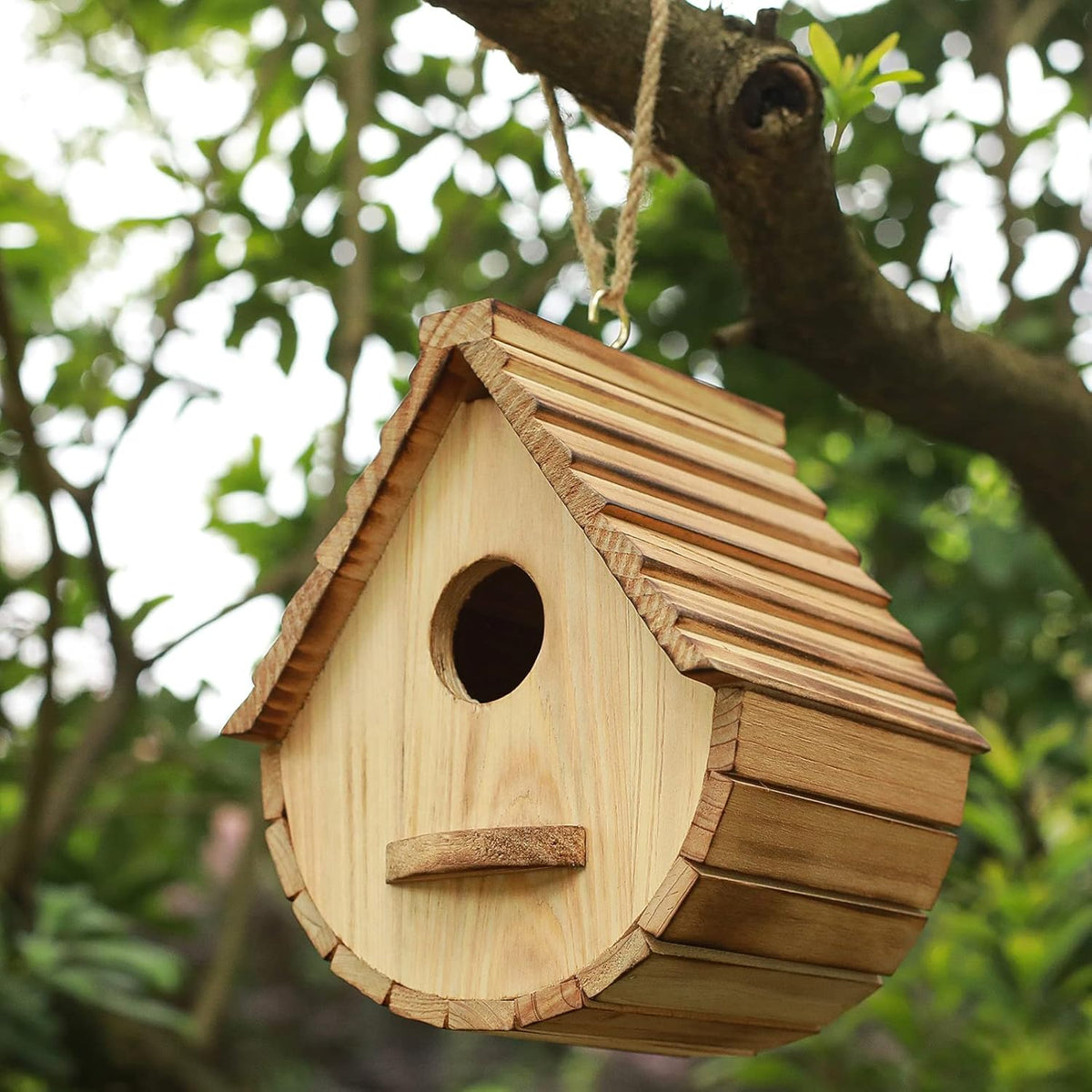 Natural Wooden Bird House