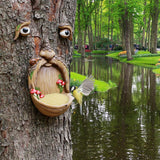 Funny Tree Face Bird Feeder – Whimsical Outdoor Garden Decor
