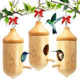 Wooden Bird House with Bow