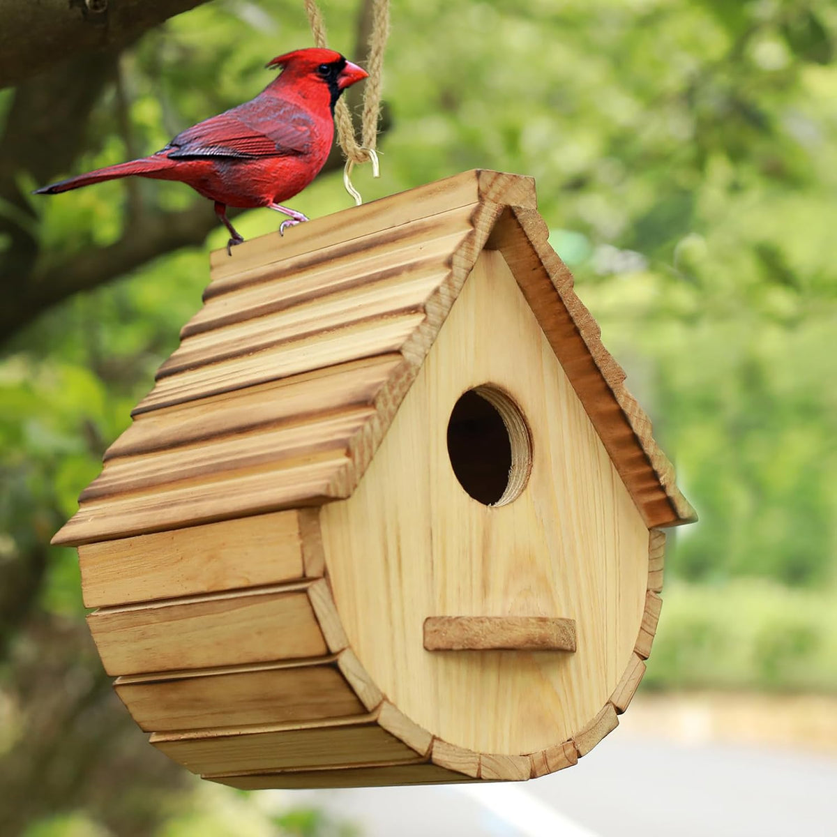 Natural Wooden Bird House