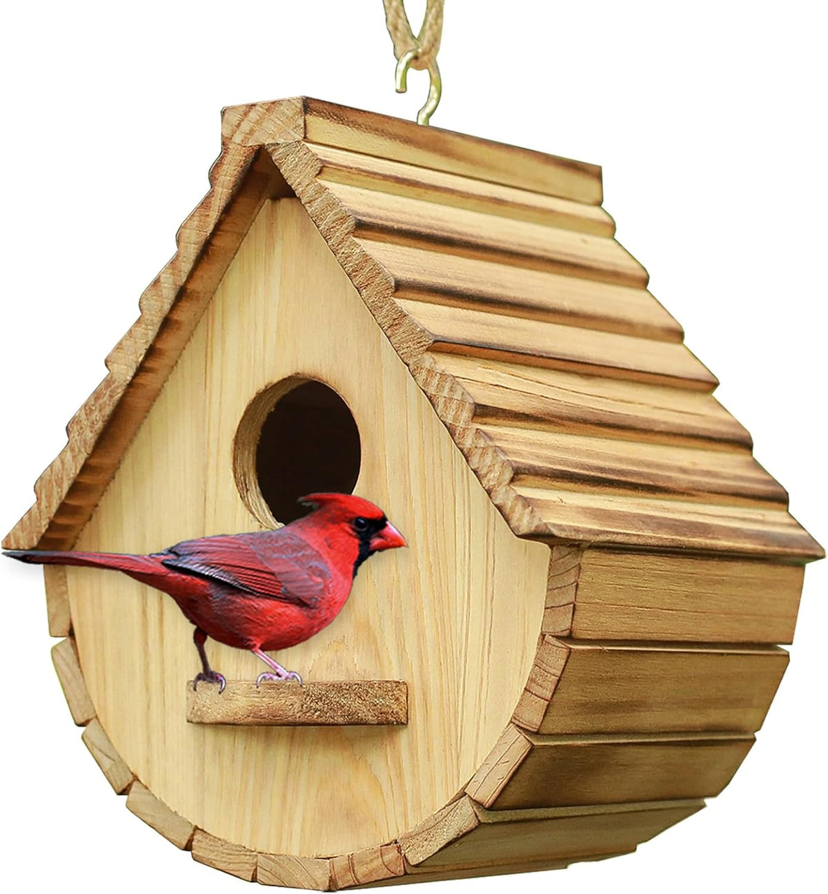 Natural Wooden Bird House