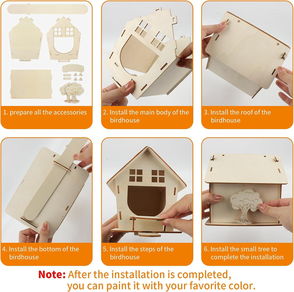 Wooden DIY Bird House Kit for Adults to Build