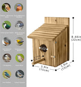 Wooden Bird House for Finch Bluebird Cardinals