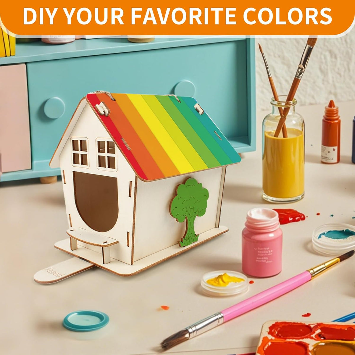 Wooden DIY Bird House Kit for Adults to Build