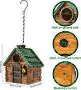 Resin Birdhouse  for Outdoors Finches