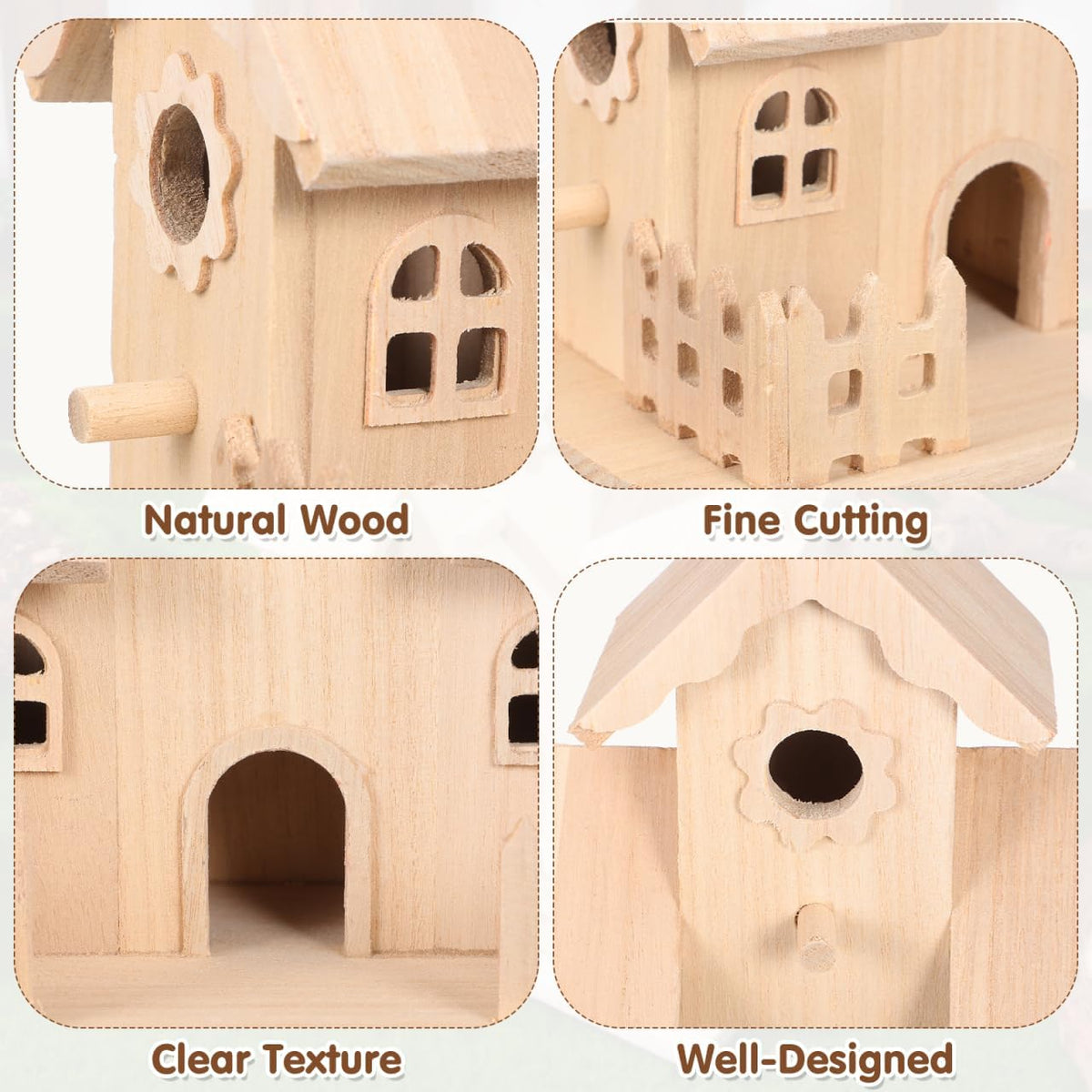 Wood Birdhouse Hanging Sleeping Nest