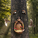 Funny Tree Face Bird Feeder – Whimsical Outdoor Garden Decor