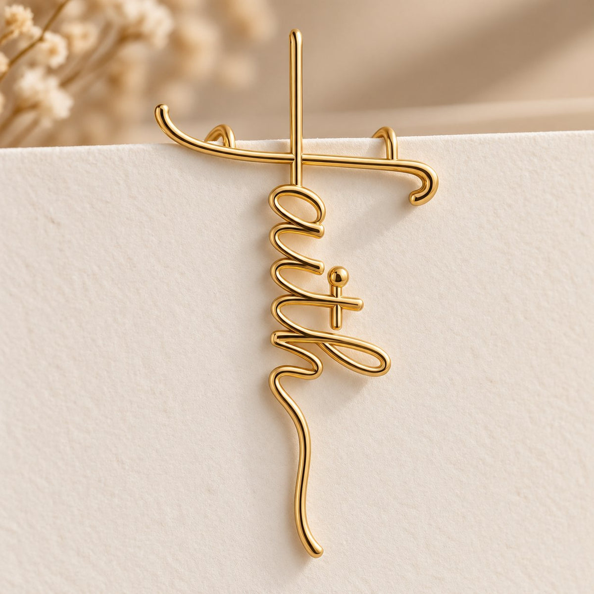 ✝️ Faith-Inspired Gold Paper Clips — Meaningful Christian Bookmarks