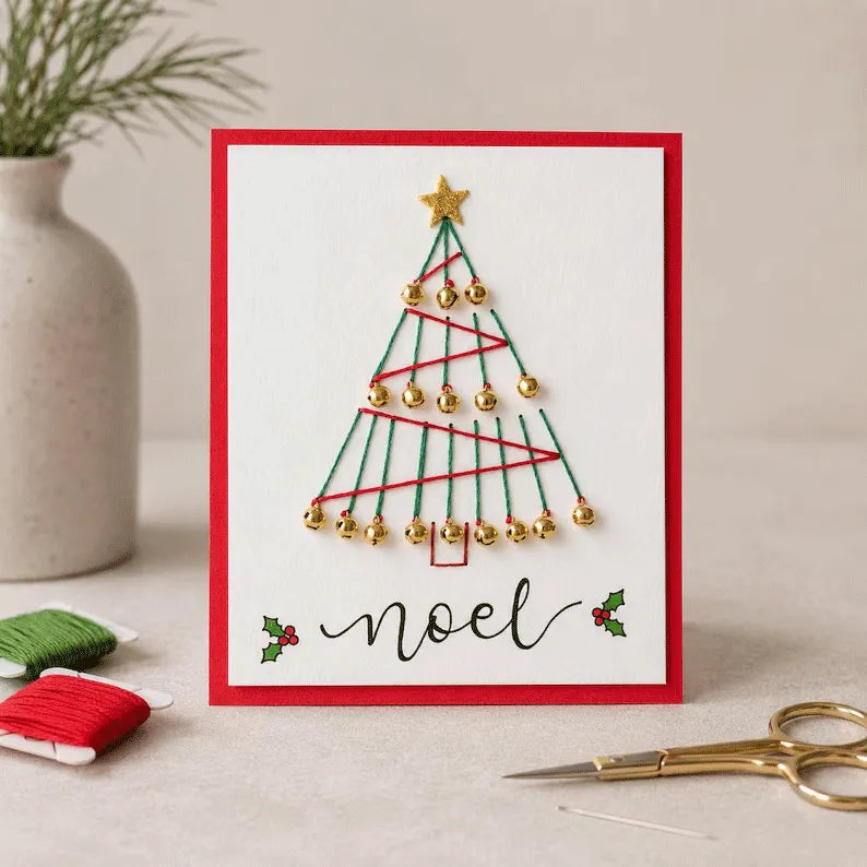 🎄6 Festive Designs ✨| Christmas Thread Art Card Kit – Create Beautiful Handmade Holiday Cards ✨