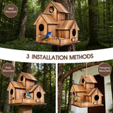 3-Holes Handmade Bird House