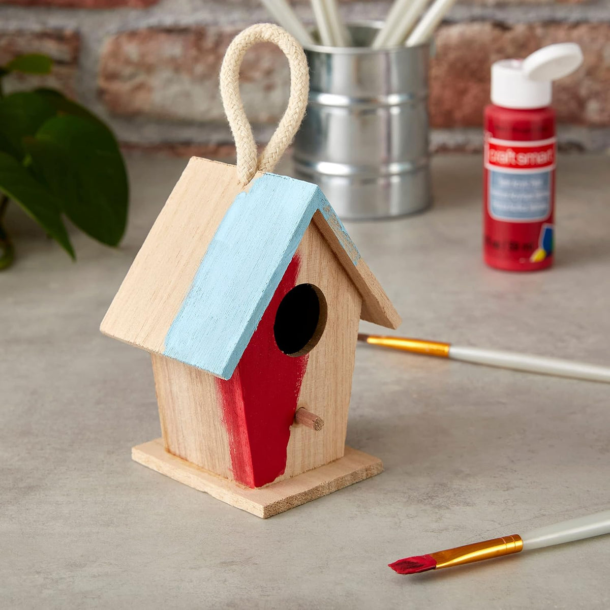 Hanging Wood Birdhouse