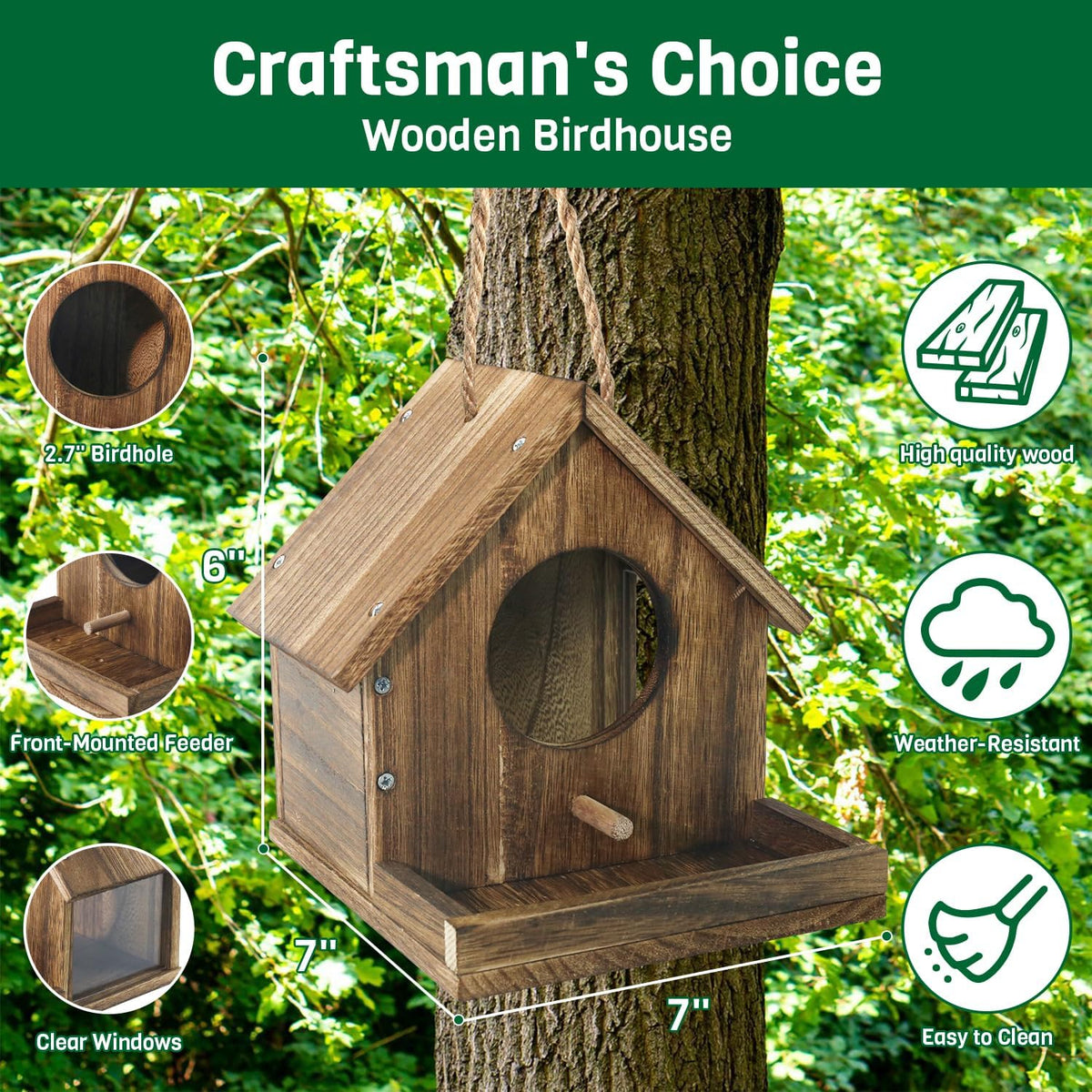 Hummingbird House for Outside Hanging