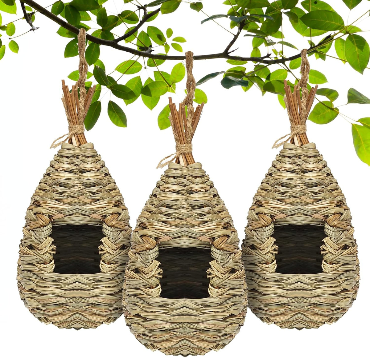2PCS Hummingbird Houses for Outside Hanging