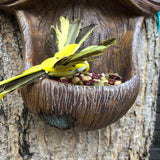 Lifelike Tree Face Bird Feeder – Glowing Eyes Outdoor Yard Accent