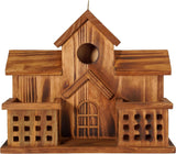 3 Hole Wood Bird House