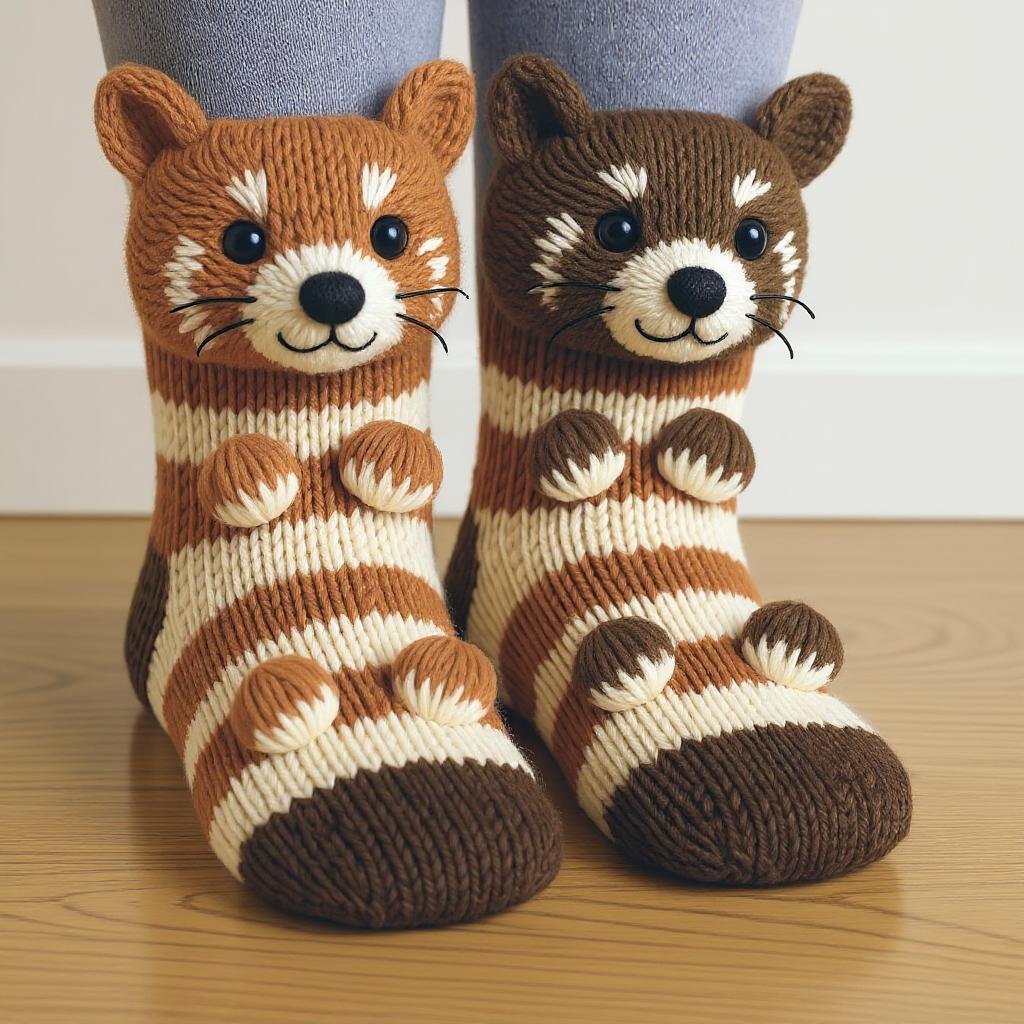 Cozy 3D Knit Animal Socks, Cute & Comfy for You or a Lovely Gift