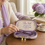 💜Be Still Hummingbird Quilted Glasses Case
