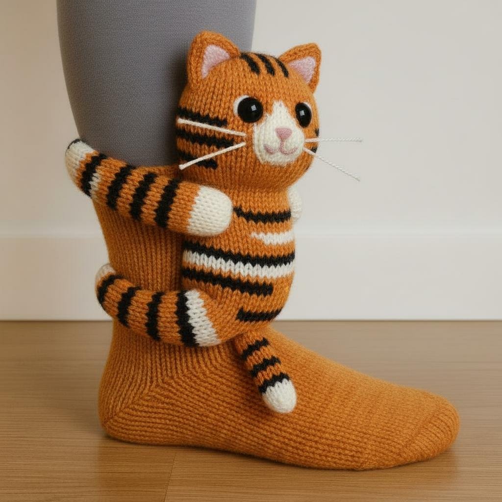 Cozy 3D Knit Animal Socks, Cute & Comfy for You or a Lovely Gift
