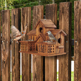 3 Hole Wood Bird House
