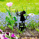 Stealing Mouse Garden Statue – Whimsical Outdoor Flower Decor