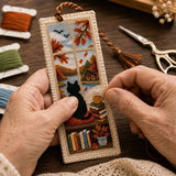 🐈📚DIY Cat Cross Stitch Bookmark Kit – Create Your Own Cozy Reading Companion