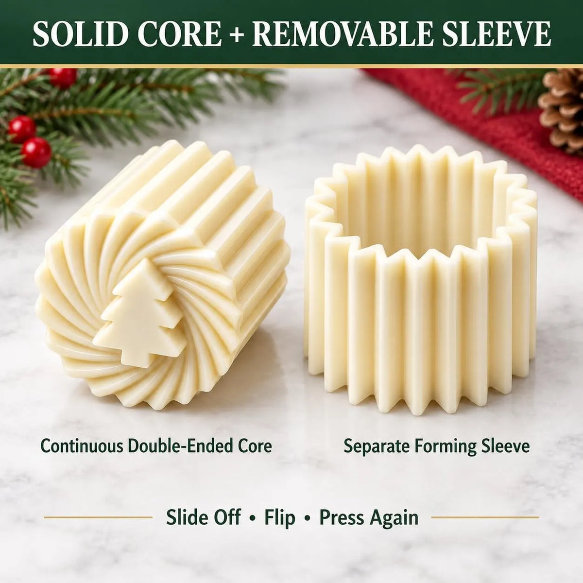 Christmas Tree Cookie Press 4 PCS