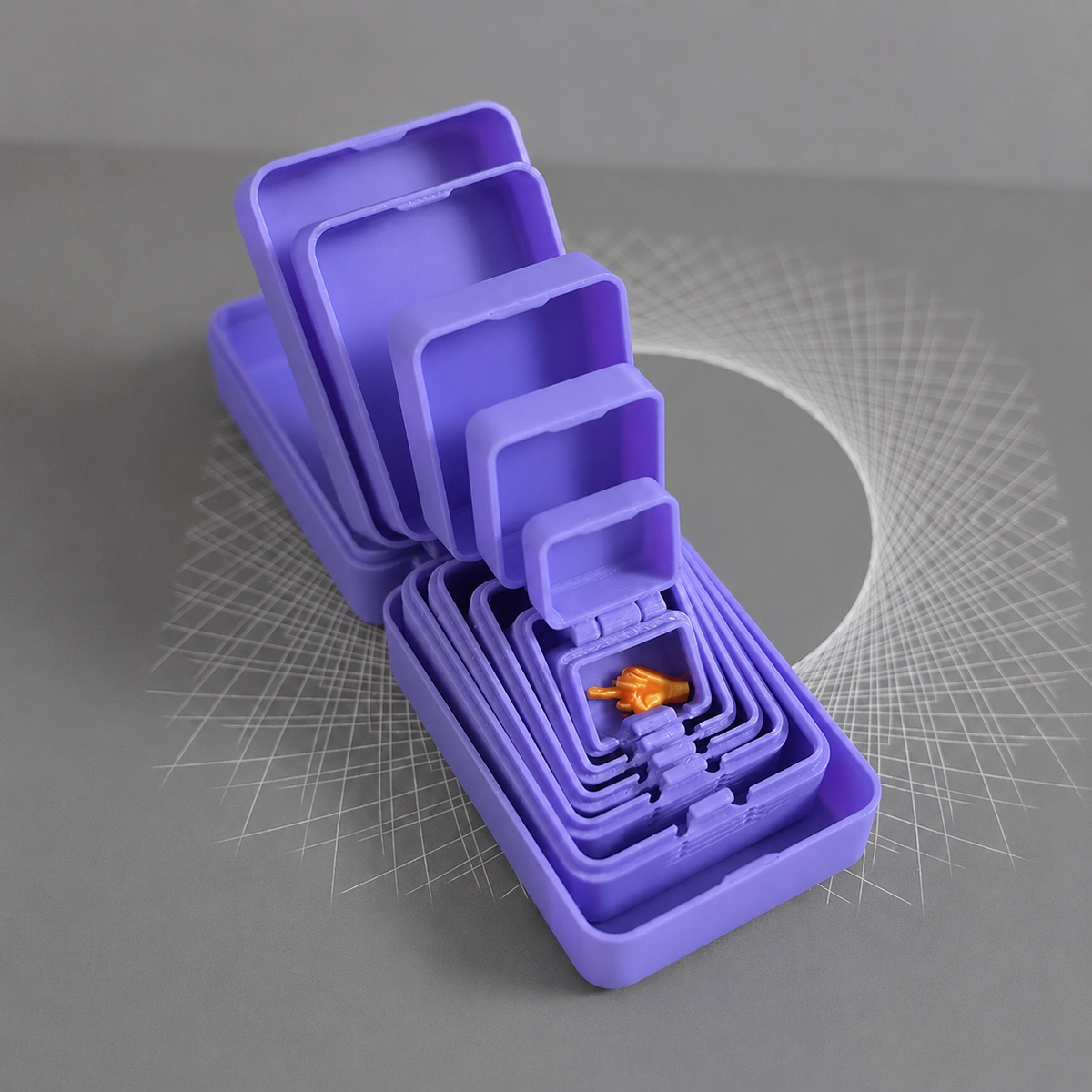 Funny 7-Layer Prank Box – 3D Printed Middle Finger Surprise Gift