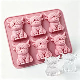 🐮 Mini Highland Cow Ice Cube & Dessert Mold 🧊