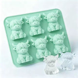 🐮 Mini Highland Cow Ice Cube & Dessert Mold 🧊