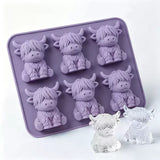 🐮 Mini Highland Cow Ice Cube & Dessert Mold 🧊
