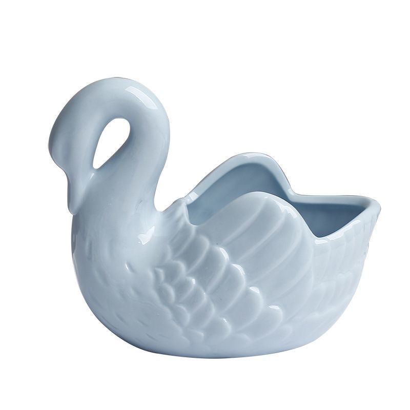 🦢🕯️ Cute Swan Ceramic Candle Holder – Home Decor & Gift