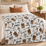 Walk by Faith Christian Bible Fleece Throw Blanket