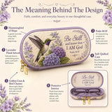 💜Be Still Hummingbird Quilted Glasses Case