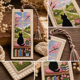 🐈📚DIY Cat Cross Stitch Bookmark Kit – Create Your Own Cozy Reading Companion