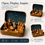 ✝️ Mini Nativity Scene Keepsake Tin — 🙏Pocket-Sized Christmas Holy Family Set